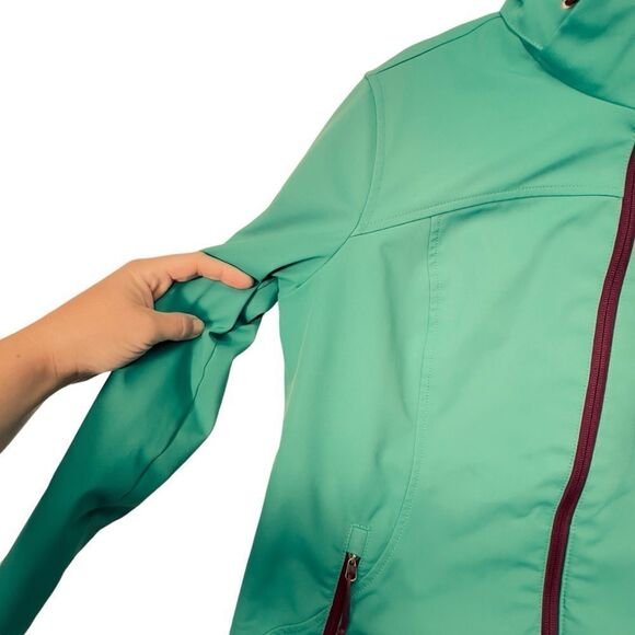 North Face Jacket Womens medium Apex Elevation Primaloft Garnet Purple Teal - Picture 8 of 16
